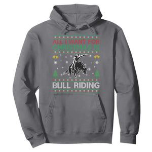 Western Bull Riding All I Want For Christmas Ugly Sweater Gift Hoodie TS12 Charcoal Print Your Wear