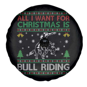 Western Bull Riding All I Want For Christmas Ugly Sweater Gift Spare Tire Cover TS12 Print Your Wear