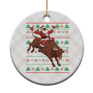 Funny Black Santa Riding Bull Ceramic Ornament Ugly Christmas Sweater Gift TS12 1pc Christmas Plaid Print Your Wear