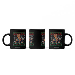 Funny Gingerbread Man Riding Bull Coffee Mug Cowboy Western Rodeo Christmas Gift TS12 Print Your Wear