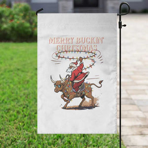 Merry Buckin Christmas Garden Flag Black Santa Western Rodeo Gift TS12 Print Your Wear