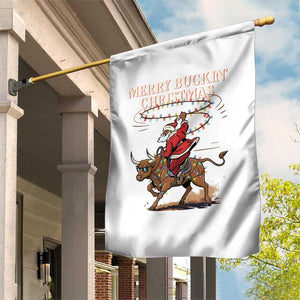 Merry Buckin Christmas Garden Flag Black Santa Western Rodeo Gift TS12 Print Your Wear