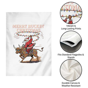 Merry Buckin Christmas Garden Flag Black Santa Western Rodeo Gift TS12 Print Your Wear
