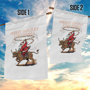 Merry Buckin Christmas Garden Flag Black Santa Western Rodeo Gift TS12 Print Your Wear