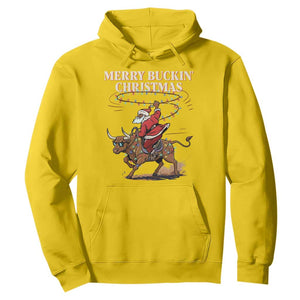 Merry Buckin Christmas Hoodie Black Santa Western Rodeo Gift TS12 Daisy Print Your Wear