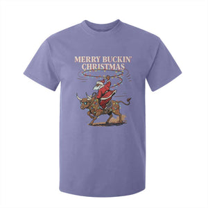 Merry Buckin Christmas T Shirt For Kid Black Santa Western Rodeo Gift TS12 Violet Print Your Wear