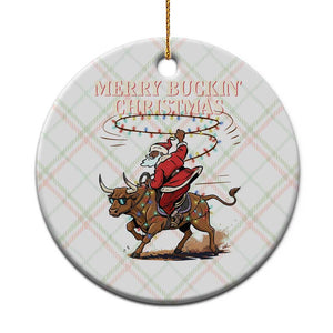 Merry Buckin Christmas Ceramic Ornament Black Santa Western Rodeo Gift TS12 1pc Christmas Plaid Print Your Wear