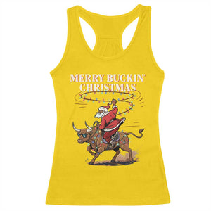 Merry Buckin Christmas Racerback Tank Top Black Santa Western Rodeo Gift TS12 Daisy Print Your Wear