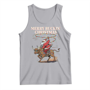 Merry Buckin Christmas Tank Top Black Santa Western Rodeo Gift TS12 Athletic Heather Print Your Wear