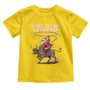 Merry Buckin Christmas Toddler T Shirt Black Santa Western Rodeo Gift TS12 Daisy Print Your Wear