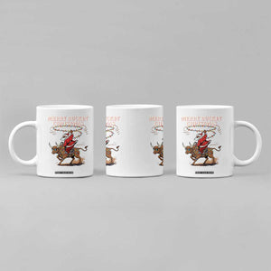 Merry Buckin Christmas Coffee Mug Black Santa Western Rodeo Gift TS12 Print Your Wear