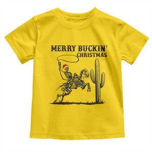 Merry Buckin Christmas Toddler T Shirt Funny Skeleton Santa Horse Rider TS12 Daisy Print Your Wear