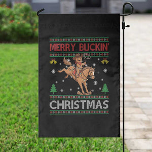 Funny Gingerbread Man Horse Rider Garden Flag Merry Buckin Christmas Gift TS12 Print Your Wear