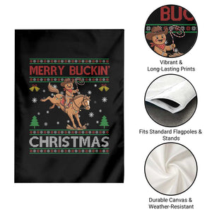 Funny Gingerbread Man Horse Rider Garden Flag Merry Buckin Christmas Gift TS12 Print Your Wear