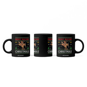 Funny Gingerbread Man Horse Rider Coffee Mug Merry Buckin Christmas Gift TS12 Print Your Wear