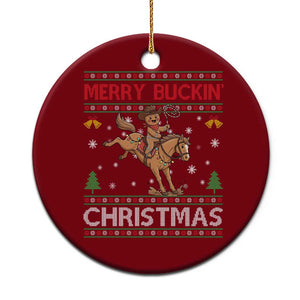 Funny Gingerbread Man Horse Rider Ceramic Ornament Merry Buckin Christmas Gift TS12 1pc Red Print Your Wear
