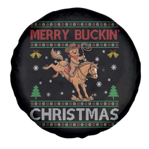 Funny Gingerbread Man Horse Rider Spare Tire Cover Merry Buckin Christmas Gift TS12 Print Your Wear
