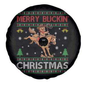 Funny Gingerbread Man Horse Rider Spare Tire Cover Merry Buckin Christmas Gift TS12 Print Your Wear