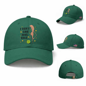 Funny Marcus The Worm Tennis Lover Baseball Cap I Do Not Like This Ball TS12 Baseball Cap Universal Fit Irish Green Print Your Wear