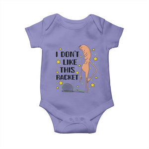 Funny Marcus The Worm Tennis Lover Baby Onesie I Do Not Like This Racket TS12 Violet Print Your Wear