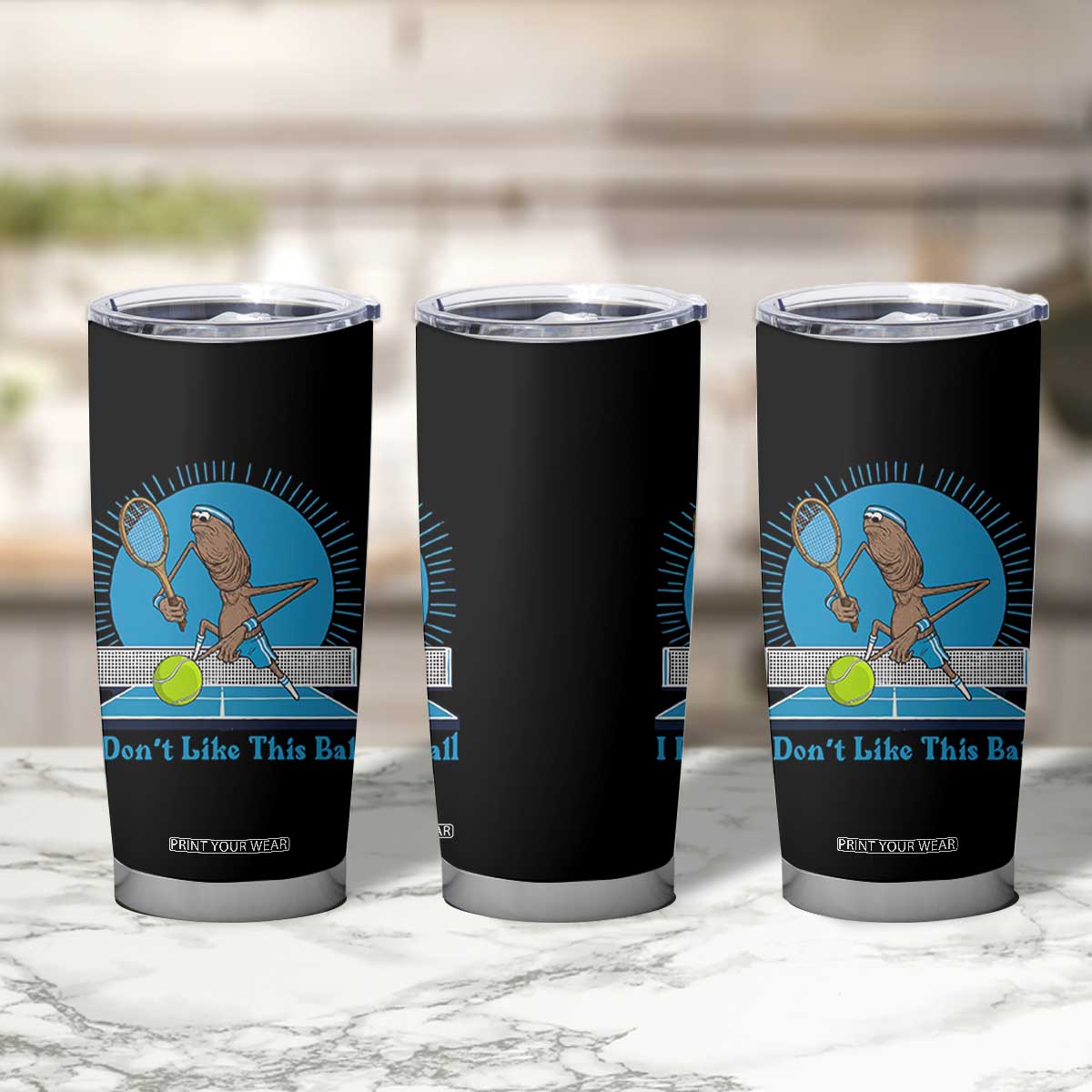 I Do Not Like This Ball Tumbler Cup Funny Marcus The Worm Tennis Meme TS12 Print Your Wear