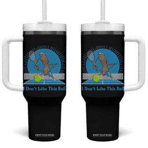 I Do Not Like This Ball Tumbler With Handle Funny Marcus The Worm Tennis Meme TS12 One Size: 40 oz Black Print Your Wear