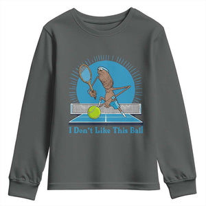 I Do Not Like This Ball Youth Sweatshirt Funny Marcus The Worm Tennis Meme TS12 Dark Heather Print Your Wear