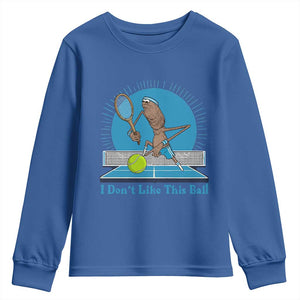 I Do Not Like This Ball Youth Sweatshirt Funny Marcus The Worm Tennis Meme TS12 Royal Blue Print Your Wear