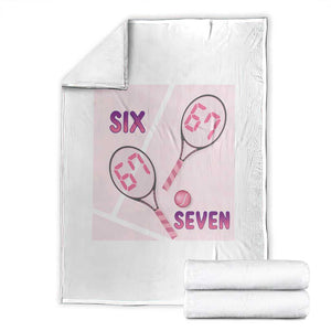 Funny Six Seven Tennis Meme Throw Blanket Valentine For Women TS12 White Print Your Wear