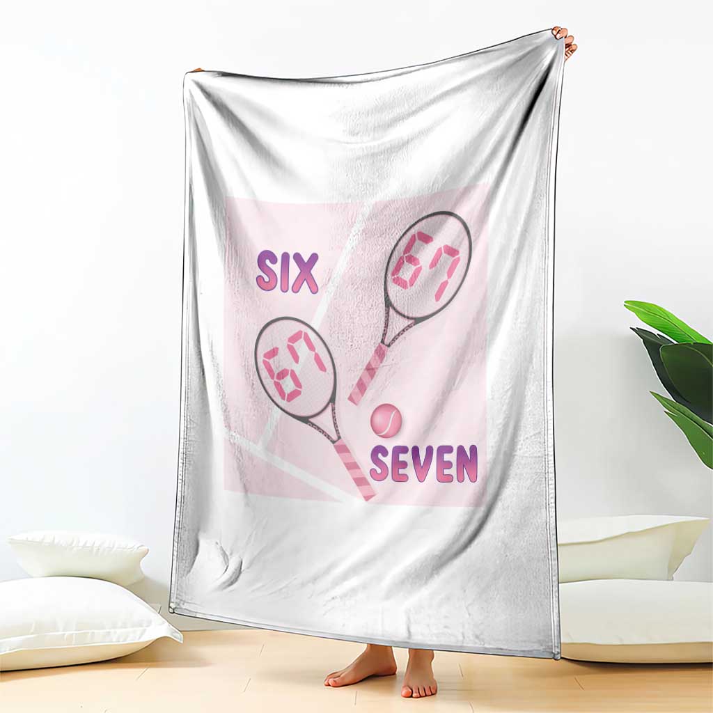 Funny Six Seven Tennis Meme Throw Blanket Valentine For Women TS12 Print Your Wear