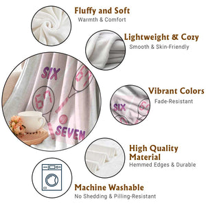 Funny Six Seven Tennis Meme Throw Blanket Valentine For Women TS12 Print Your Wear