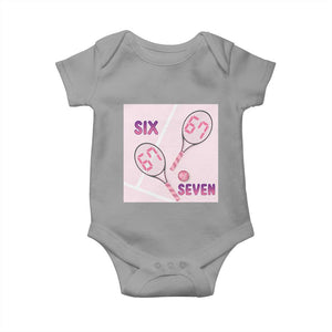 Funny Six Seven Tennis Meme Baby Onesie Valentine For Women TS12 Sport Gray Print Your Wear