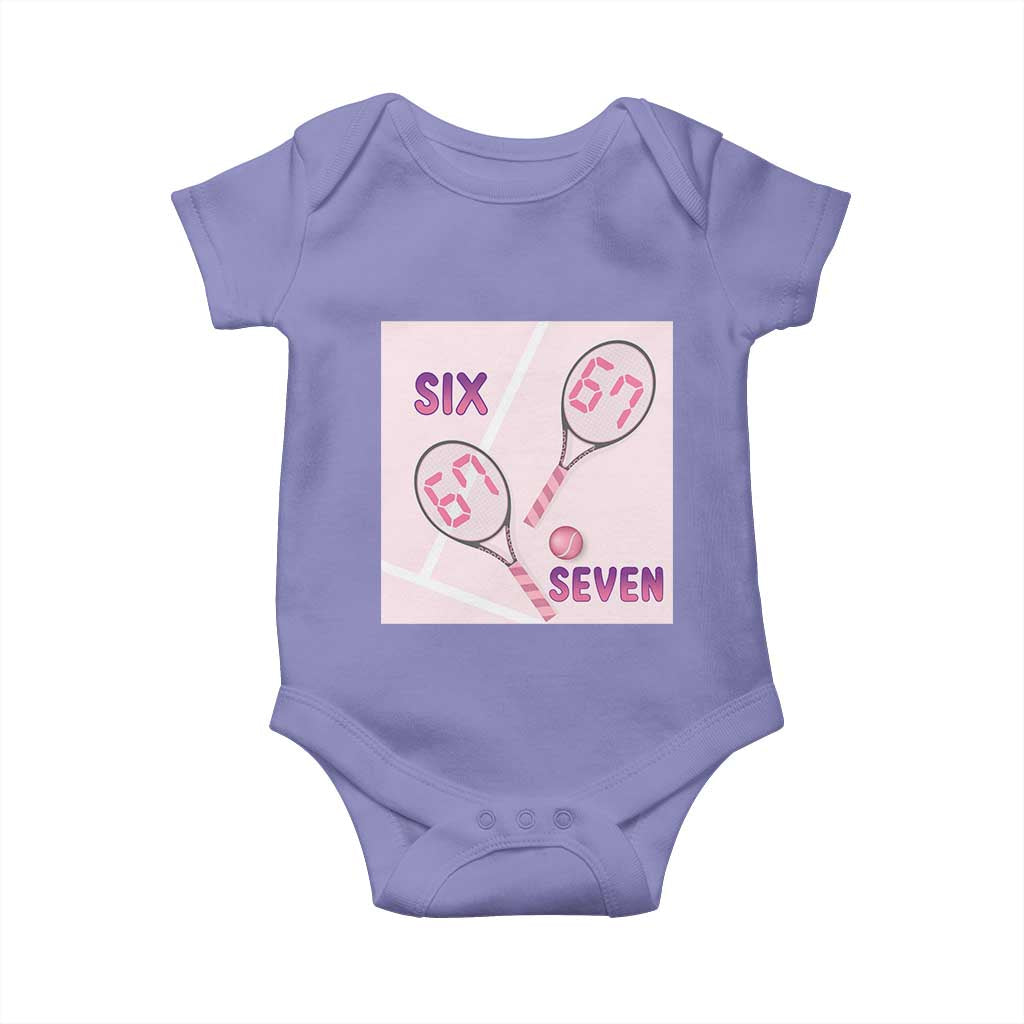 Funny Six Seven Tennis Meme Baby Onesie Valentine For Women TS12 Violet Print Your Wear