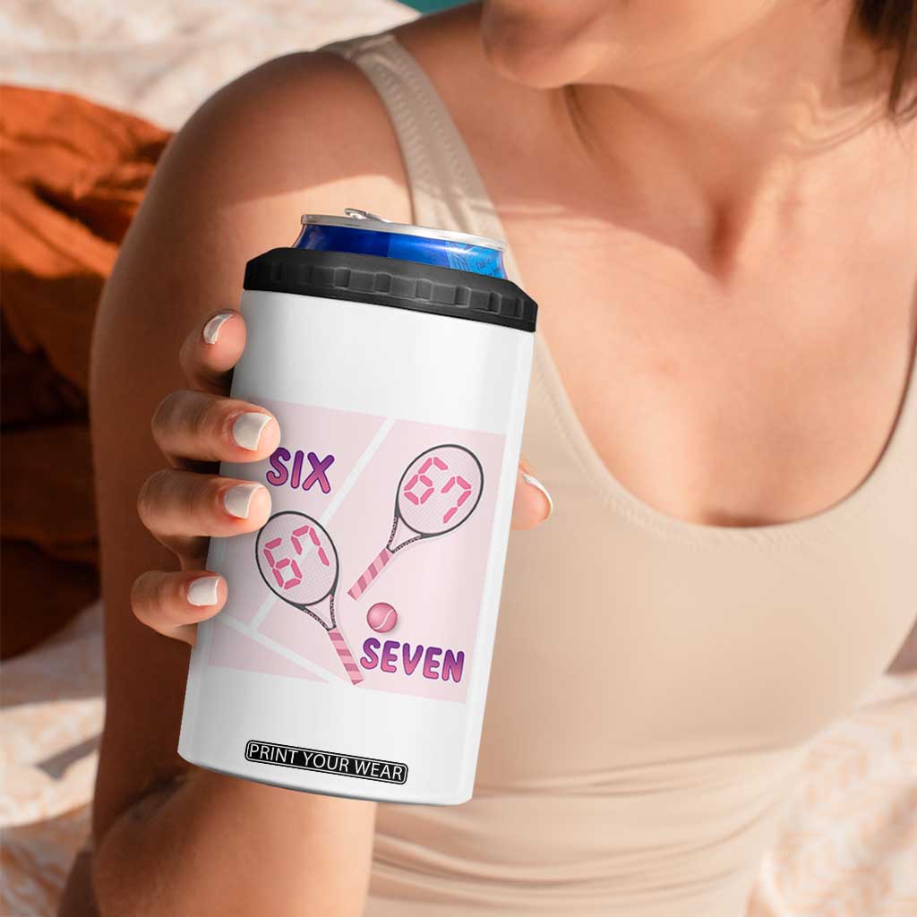 Funny Six Seven Tennis Meme 4 in 1 Can Cooler Tumbler Valentine For Women TS12 Print Your Wear