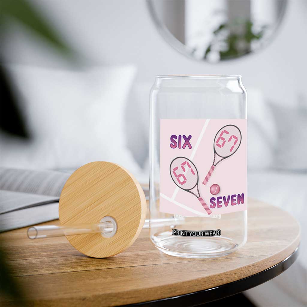Funny Six Seven Tennis Meme Glass Can Valentine For Women TS12 Print Your Wear
