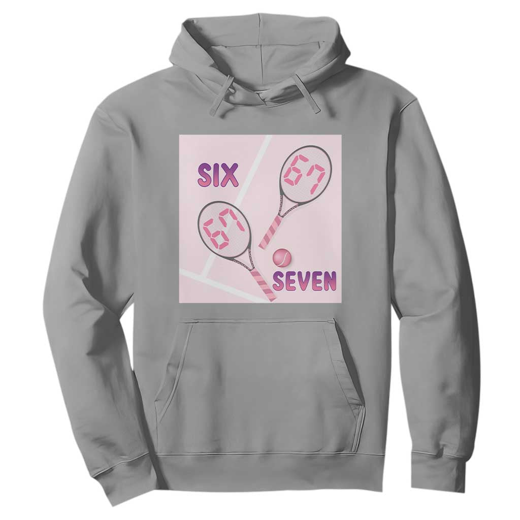 Funny Six Seven Tennis Meme Hoodie Valentine For Women TS12 Sport Gray Print Your Wear