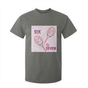 Funny Six Seven Tennis Meme T Shirt For Kid Valentine For Women TS12 Military Green Print Your Wear