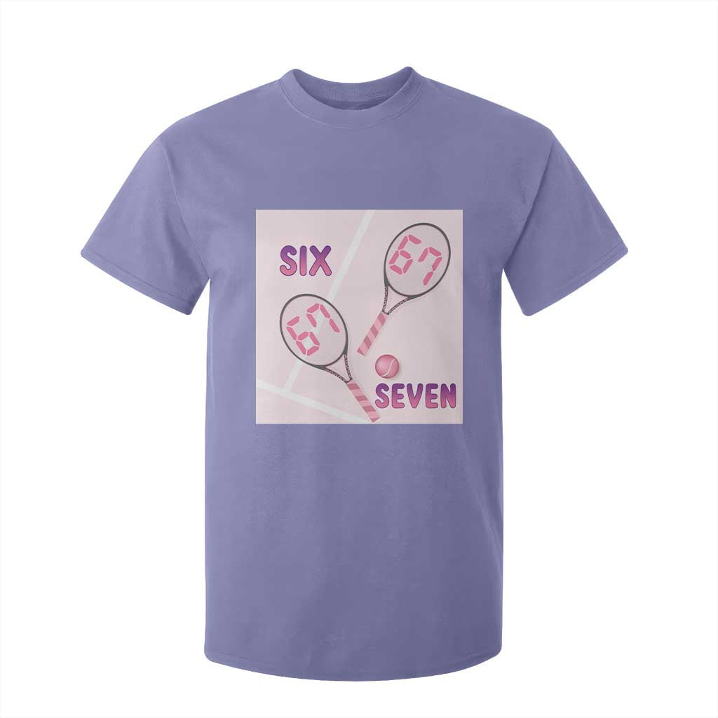 Funny Six Seven Tennis Meme T Shirt For Kid Valentine For Women TS12 Violet Print Your Wear