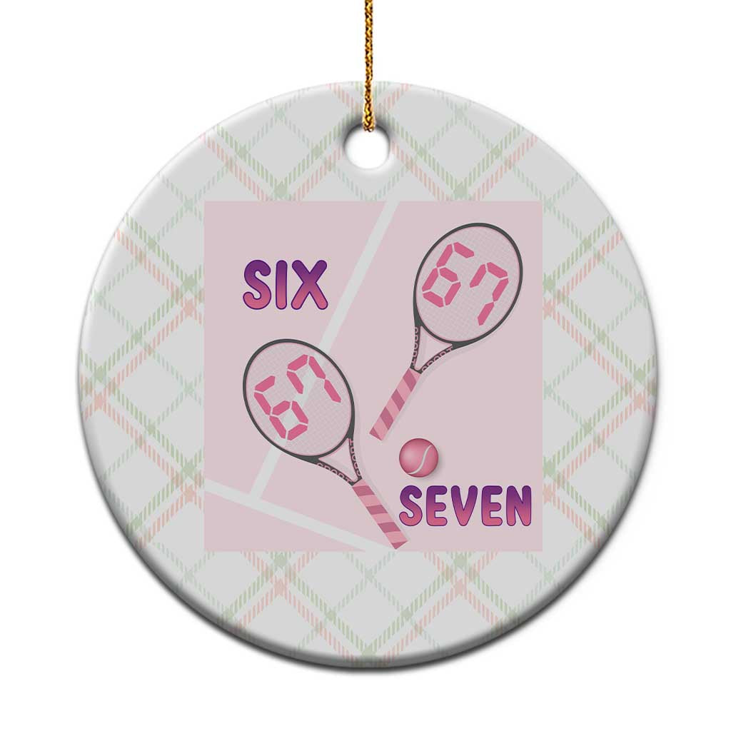Funny Six Seven Tennis Meme Ceramic Ornament Valentine For Women TS12 1pc Christmas Plaid Print Your Wear