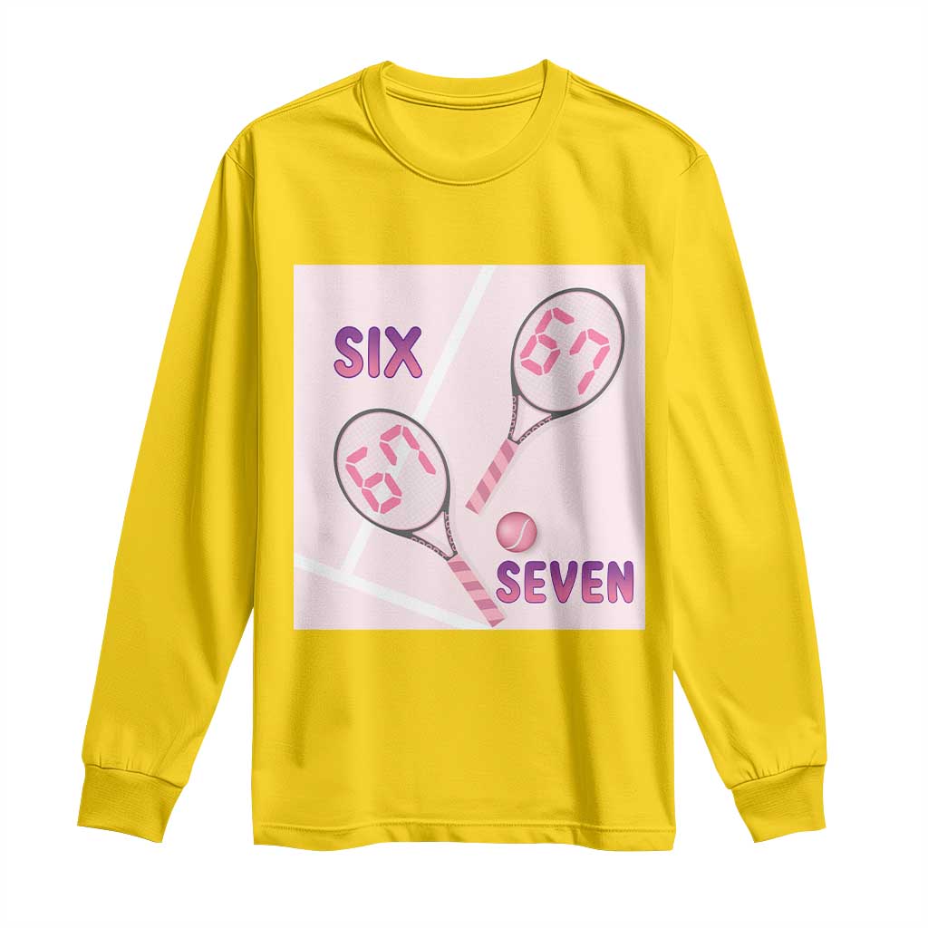 Funny Six Seven Tennis Meme Long Sleeve Shirt Valentine For Women TS12 Daisy Print Your Wear