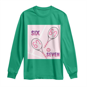 Funny Six Seven Tennis Meme Long Sleeve Shirt Valentine For Women TS12 Irish Green Print Your Wear