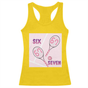 Funny Six Seven Tennis Meme Racerback Tank Top Valentine For Women TS12 Daisy Print Your Wear