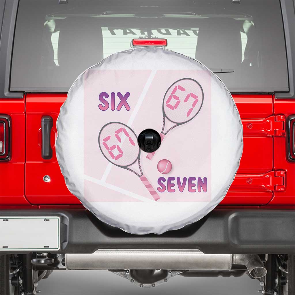 Funny Six Seven Tennis Meme Spare Tire Cover Valentine For Women TS12 White Print Your Wear