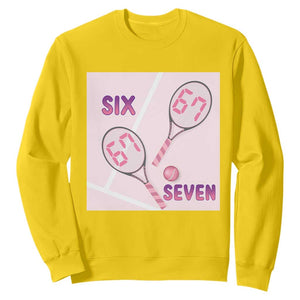 Funny Six Seven Tennis Meme Sweatshirt Valentine For Women TS12 Daisy Print Your Wear