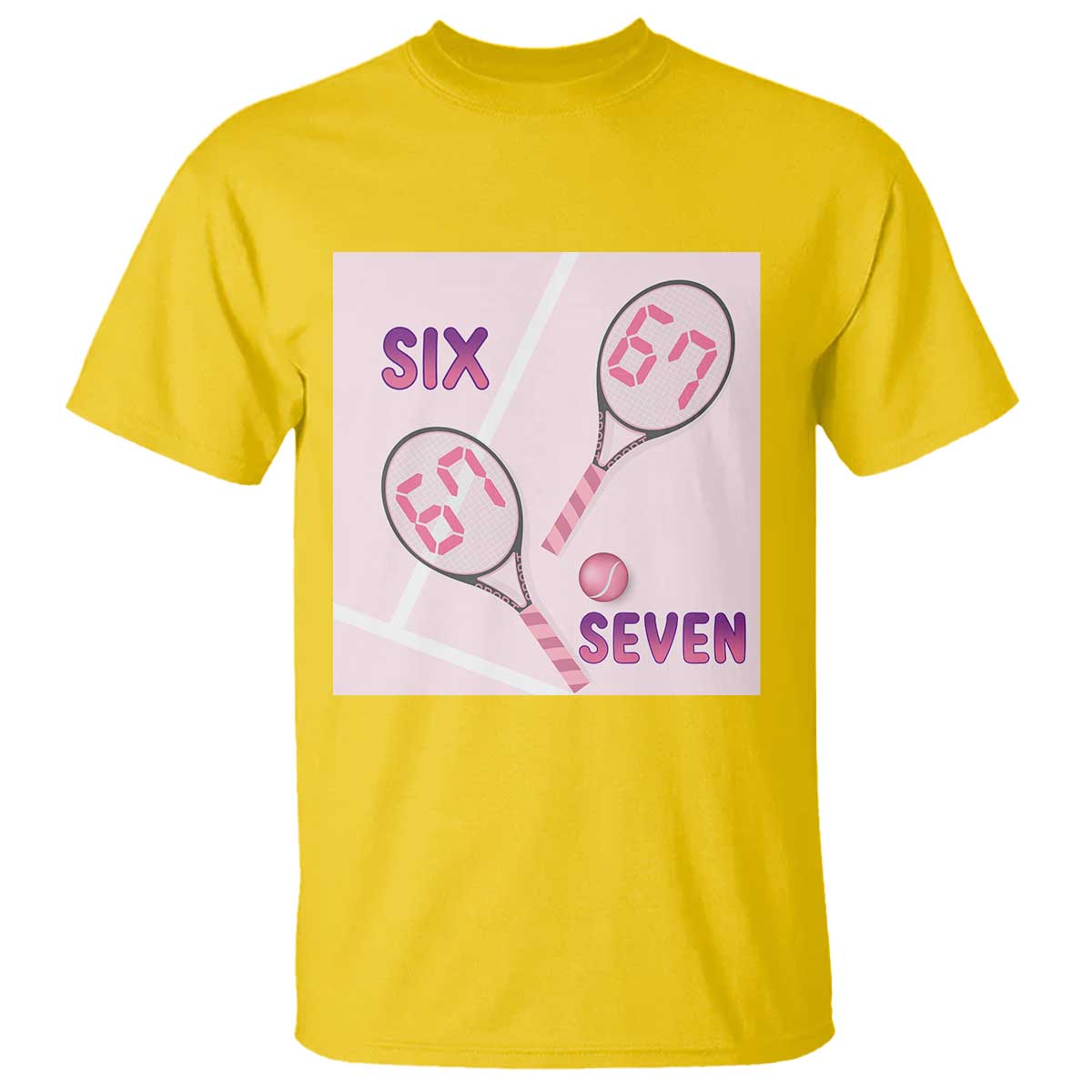 Funny Six Seven Tennis Meme T Shirt Valentine For Women TS12 Daisy Print Your Wear