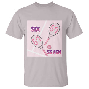 Funny Six Seven Tennis Meme T Shirt Valentine For Women TS12 Ice Gray Print Your Wear
