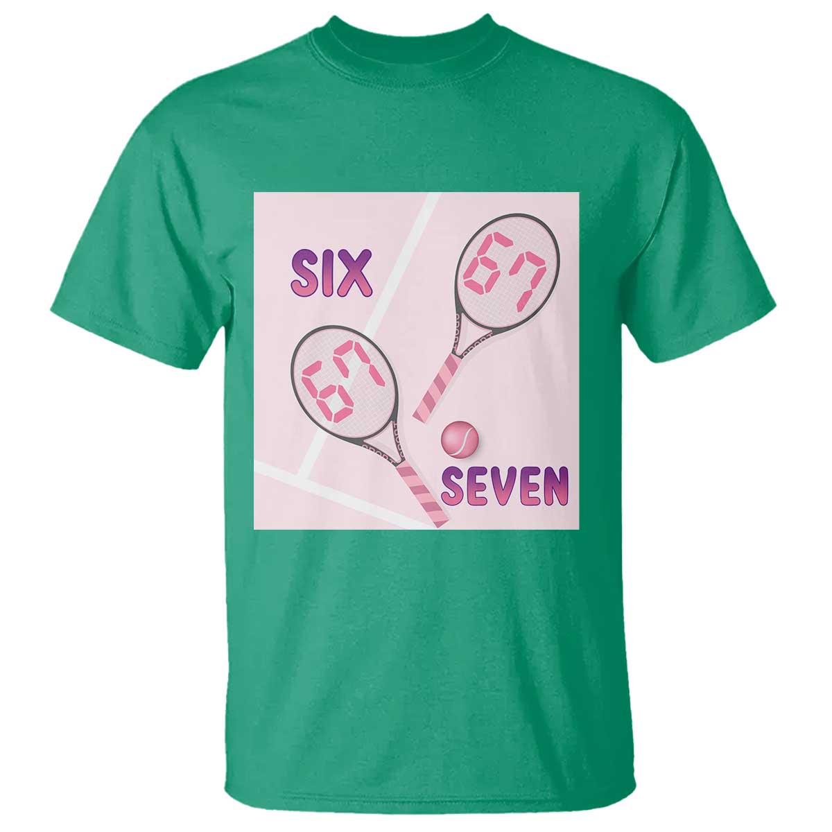 Funny Six Seven Tennis Meme T Shirt Valentine For Women TS12 Irish Green Print Your Wear