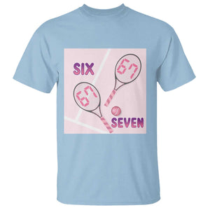 Funny Six Seven Tennis Meme T Shirt Valentine For Women TS12 Light Blue Print Your Wear
