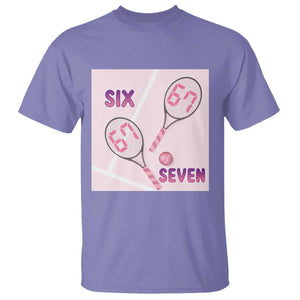 Funny Six Seven Tennis Meme T Shirt Valentine For Women TS12 Violet Print Your Wear