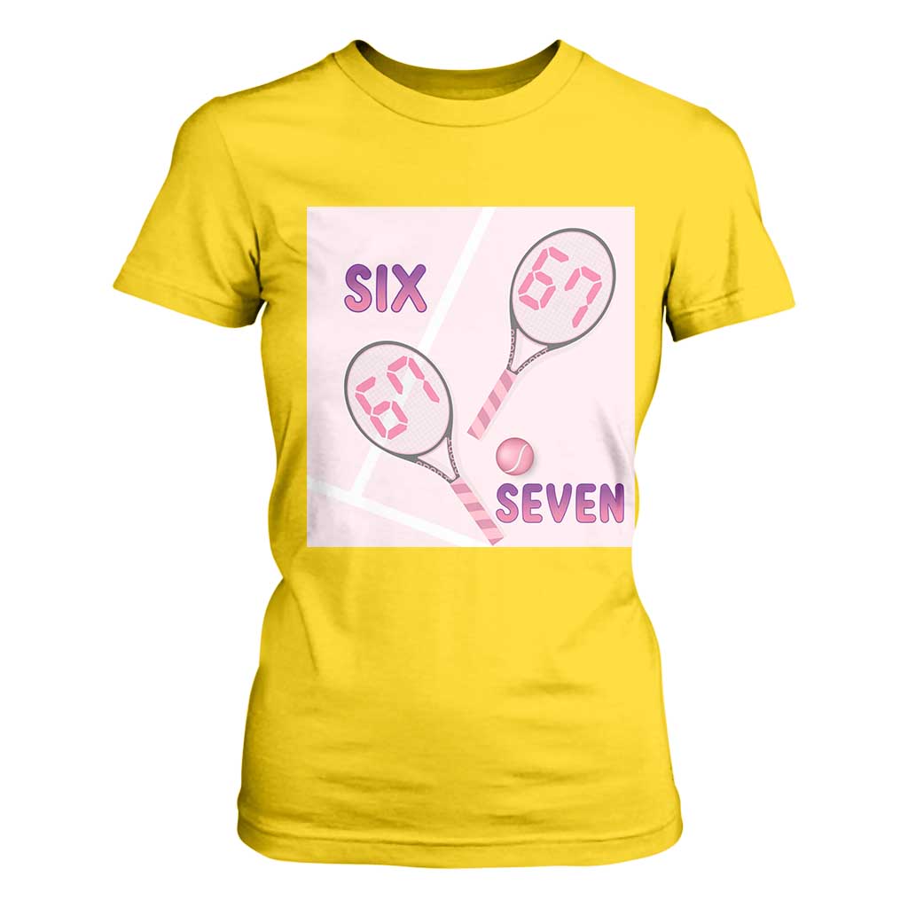 Funny Six Seven Tennis Meme T Shirt For Women Valentine For Women TS12 Daisy Print Your Wear